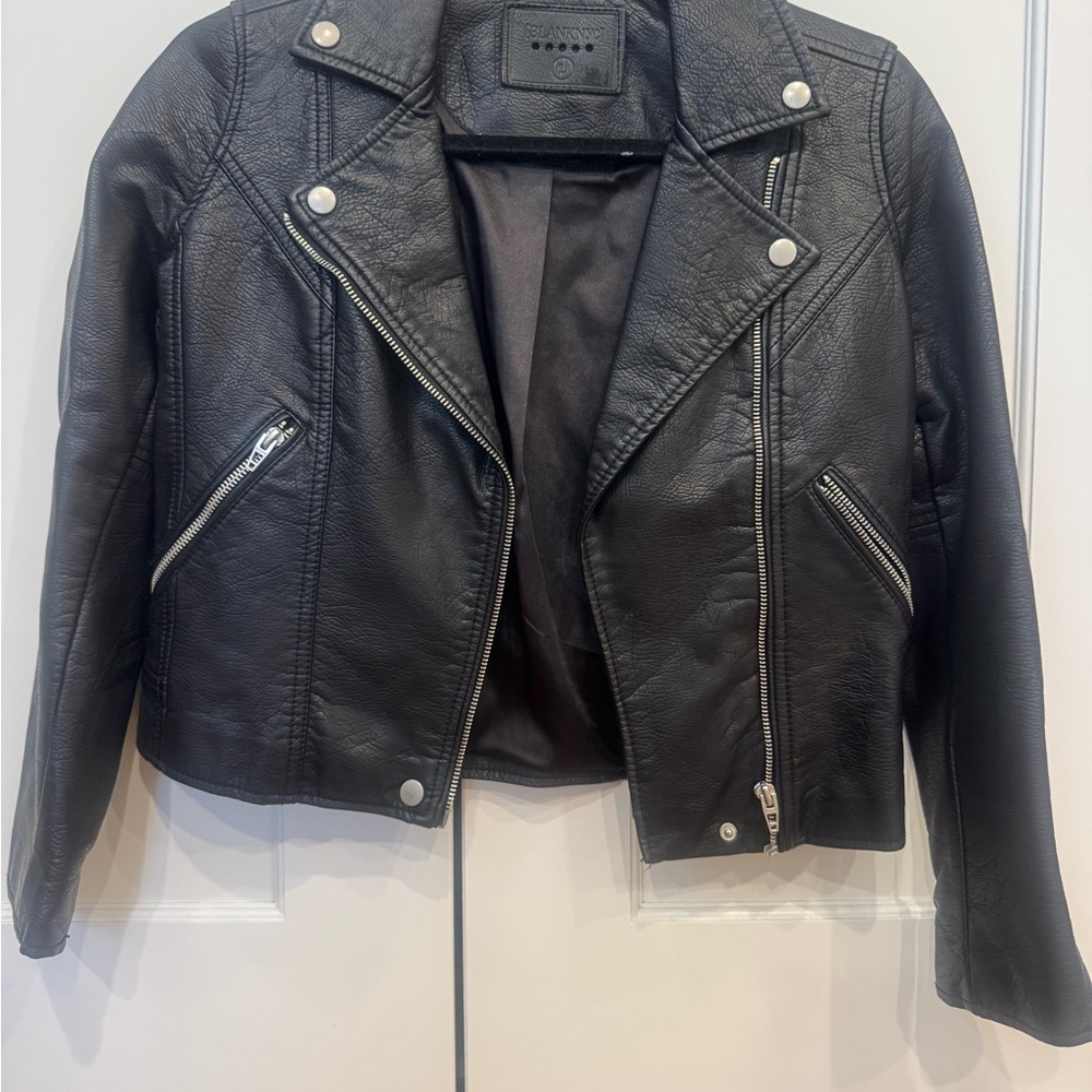 Blank NYC Black Pleather Biker Jacket